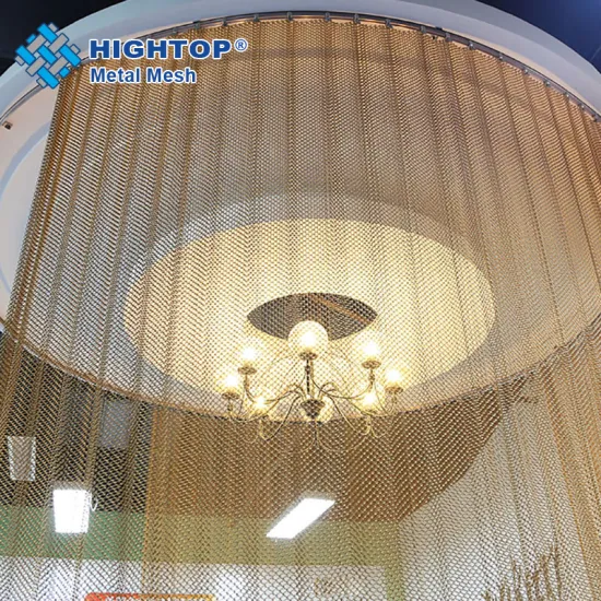 Hotel Hall Decor: Architectural Metal Mesh Chain Drapery Coils for Enhanced Aesthetics