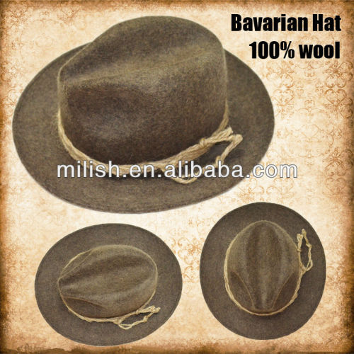 WH-0005 100% wool felt top hat/Traditional Cowboy wool felt hat