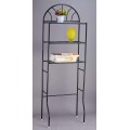 4 tier black bathroom rack