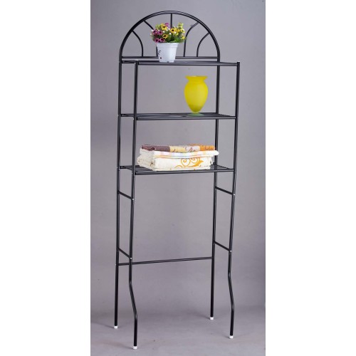 4 tier black bathroom rack