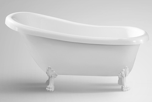 Luxury 59 Inch Clawfoot Black Freestanding Bathtub