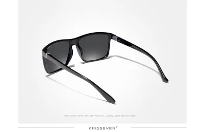 KINGSEVEN Men's TR90 Polarized Mirror Square Sunglasses - Gafas N730