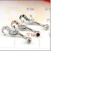 Hot Fashion Alloy Zircon Body Piercing Jewelry - Earrings , navel