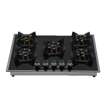 5 Burner Gas and Electric Induction Stove with Tempered Glass