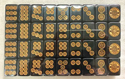 Hot Selling Brand Custom Japanese Black Mahjong Tile Set