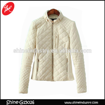 Ladies high quality white coat with cotton