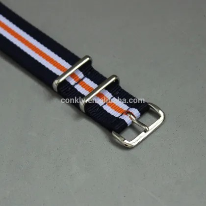 Customed Nylon watch strap with polished hardware