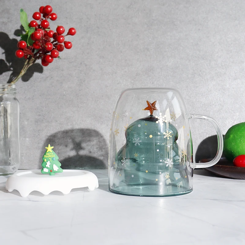 Christmas Tree Glass Mug