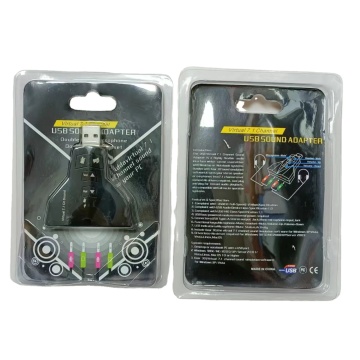 High-Quality Dual Sound Card Virtual 7.1 Channel USB Adapter for Microphone and Headset with Dedicated Airplane Mode Button