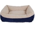 Marineblauw contrast kleur zelf warm hondenbed