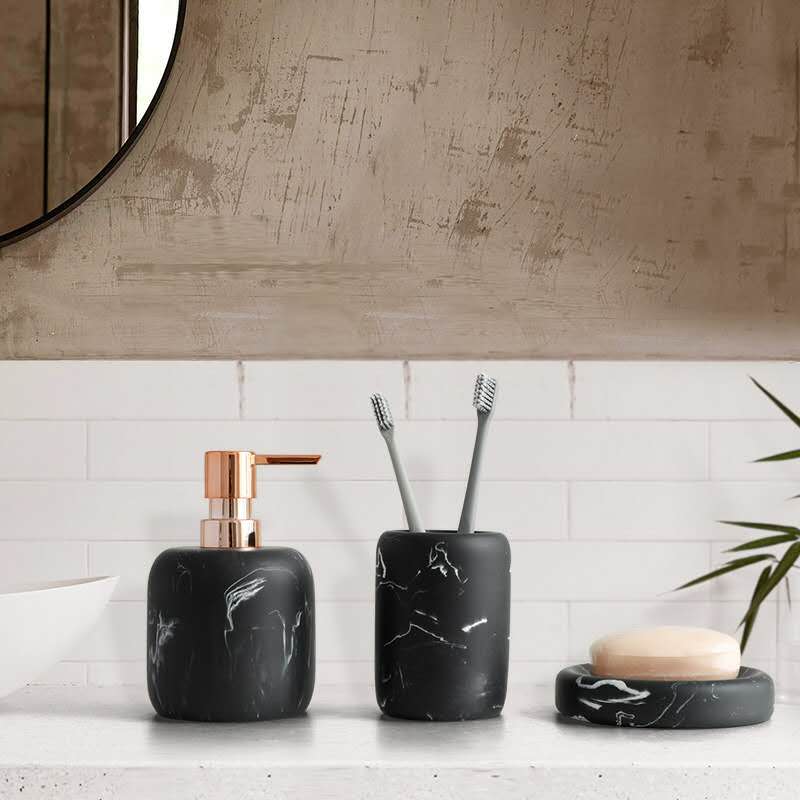 Bathroom marble resin bathroom four-piece creative home wash set