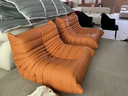 Leather togo sofa