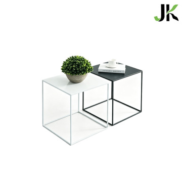Cube shaped Metal Side Table
