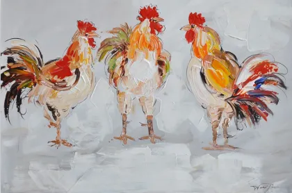 contemporary modern animal oil painting