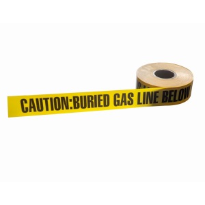 Aluminum foil underground detectable caution tape