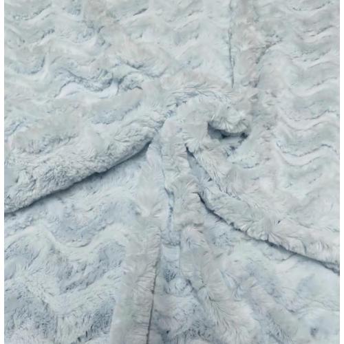 100%Polyester PV Fleece mit Wellenjacquard -Stoff