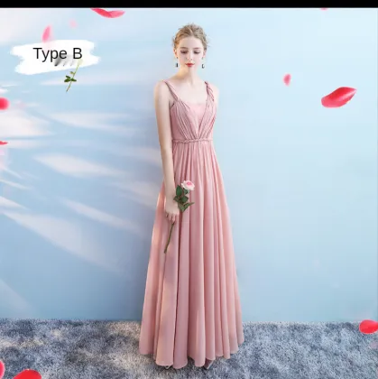 2021 High Quality Sleeveless Spaghetti Strap Chiffon Bridesmaid Dresses