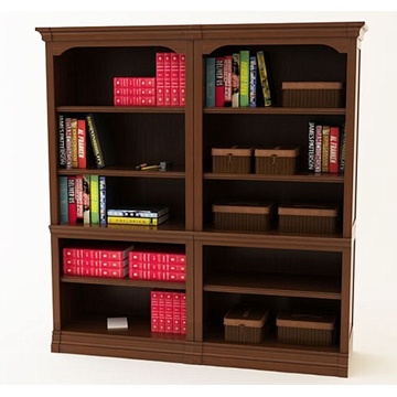 American Style Wooden Double Bookshelf