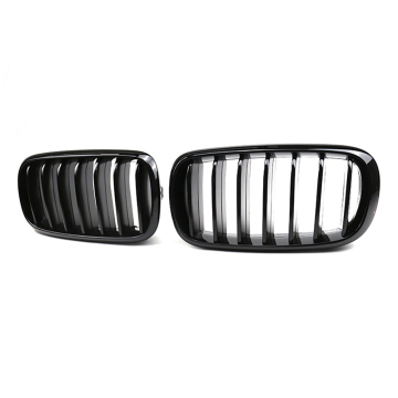 เส้นเดี่ยวกลอสสีดำด้านหน้ากระจังหน้าสำหรับ BMW X5/X6 F15/F16 (2015-2018)