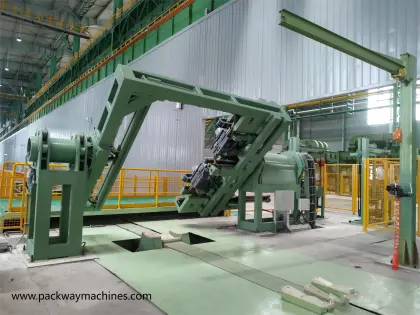 Coil Strapping systems with automatic transportation