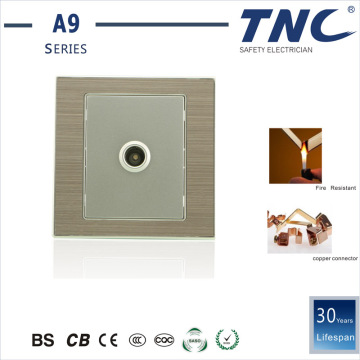 A9-Series Brushed Aluminum rj45 TV Satellite Wall Socket