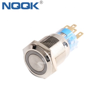 NK9994 JS8F-D 8mm 22mm 15mA LED Brass Nickel Plated IP67 Indicator Lights Metal Push Buttons