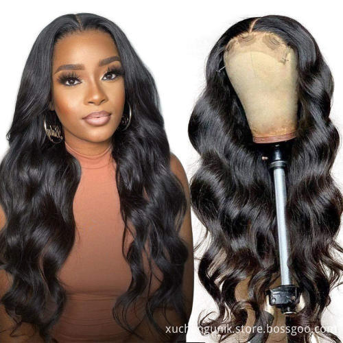Natural Pre-Plucked HD Body Wave Brazilian Lace Wigs 100% Virgin Human Hair Full Lace Front Wig With Baby Hair For Black Women