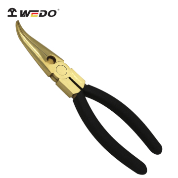 WEDO High Quality Non-Sparking Safety Brass Copper Round 45 Degree Bent Pliers