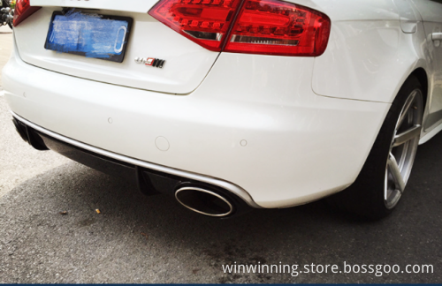 Car Rear Bumper Lip and Diffuser for Audi A4 B8 2008-2012 - Upgrade to Audi RS4 Style