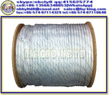 Polyester double braided rope / braided polyester rope / color nylon 10mm braided polyester rope