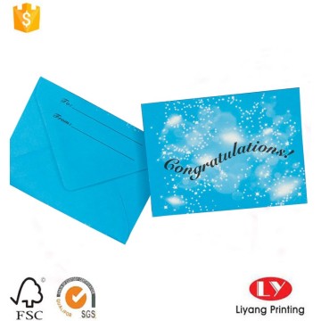 Impression de cartes-cadeaux en gros avec emballage sous enveloppe