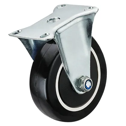 Universal Wheel Accessories Office Chair Swivel Steel Plate Caster Wheel Pu Furniture Replacement Wheels