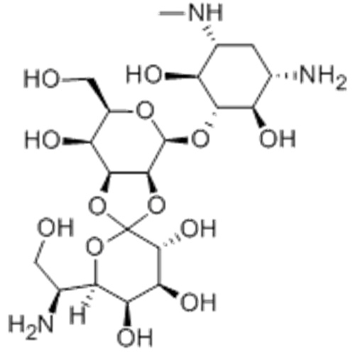 D-Streptamina, O-6-amino-6-deoksy-L-glikero-D-galakto-heptopiranozylideno (1? 2-3) -ObD-talopiranozylo- (1? 5) -2-deoksy-N1-metylo- CAS 14918-35-5