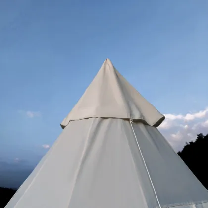 Customized Luxury Safari Glamping Breathable Cabin Tent Yurt Tent Large Cotton Canvas Bell Tent