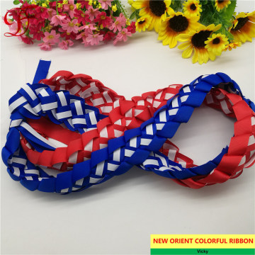 Factory Manufacture Hand-Made Grosgrain Braided Ribbon Lei Double/Single Face Satin Taffeta Sheer Organza Ribbon Metallic Ribbon for Seasons Festival