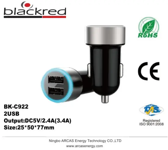 Newest Design 5V 2.4A USB Car Charger, 2 usb car charger, emergency car battery charger 3100MA cell phone car charger