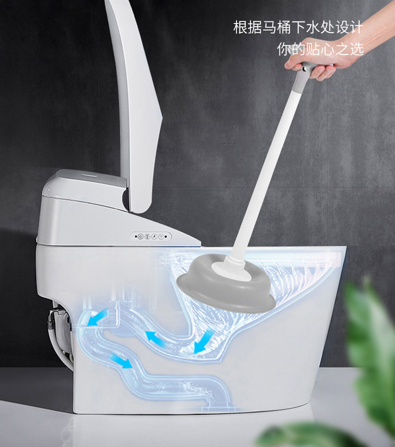 Anti-Splash High Pressure Air Plunger for Toilet