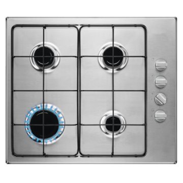 Zanussi Gas Hob 4 Brenner Edelstahl