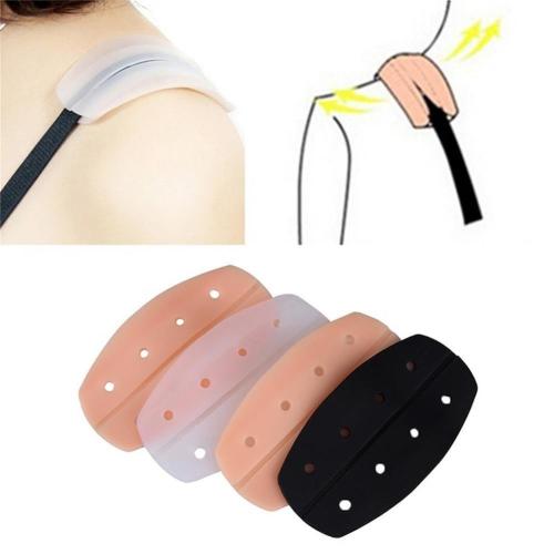 New 1Pair Soft Silicone Half-Transparent Anti-slip Shoulder Pads 2Pcs/lot Lady Relief Pain Bra Strap Cushions No-Slip Holder