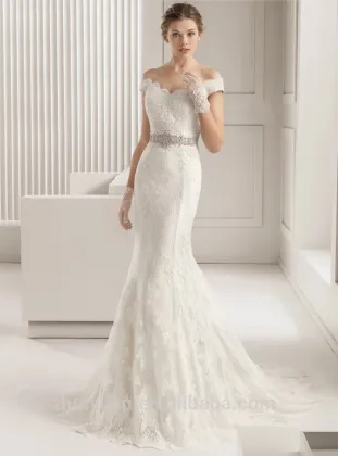 elegant lace cap sleeve v neck wedding dress beaded belts