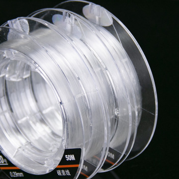100% Fluorocarbon Fishing Line - 50m Transparent 30LB Carbon Fiber