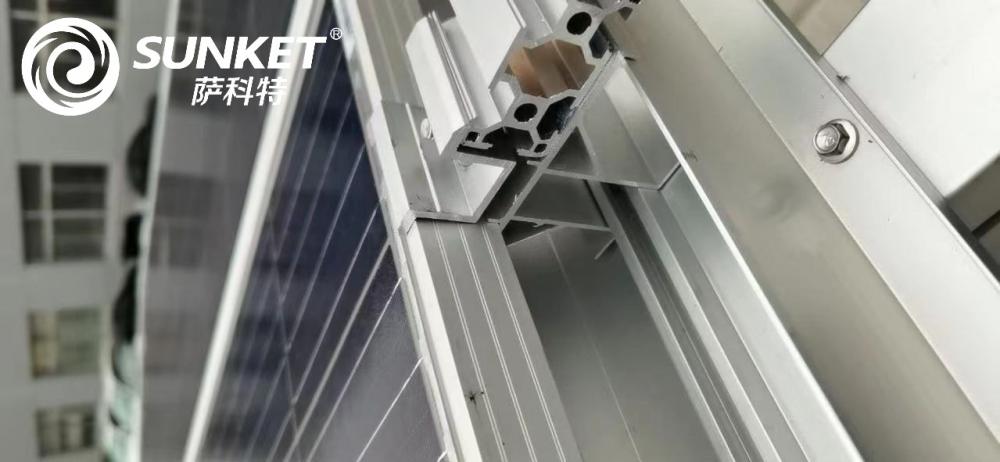 Montagem de garagem de cobertura única fileira por painéis solares