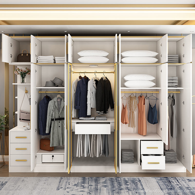 Modern Durable Bedroom Furniture Clothes Combination Cupboards Border Closet Organizer Wooden Cabinet Wardrobes