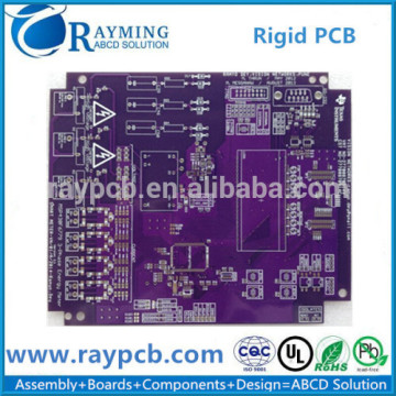 Double-sides Rigid PCB with Lead-free HASL Surface and Purple Soldermask