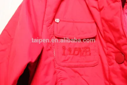 2016 Lovely 100% Polyester Kids Girls Jacket Winter Children Down Jacket With Hood