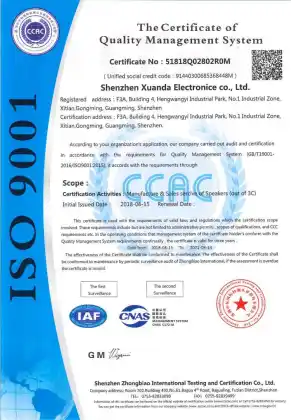 40mm 32ohm 0.5w super thin voice controlled speakers