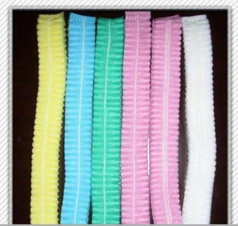 Disposable non woven clip cap nurse cap with single elastic