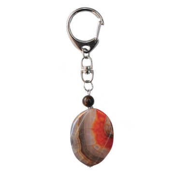 Natural Gemstone Agate Keychain