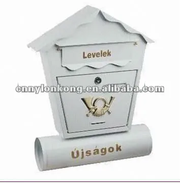 Wall-mounted metal mailbox