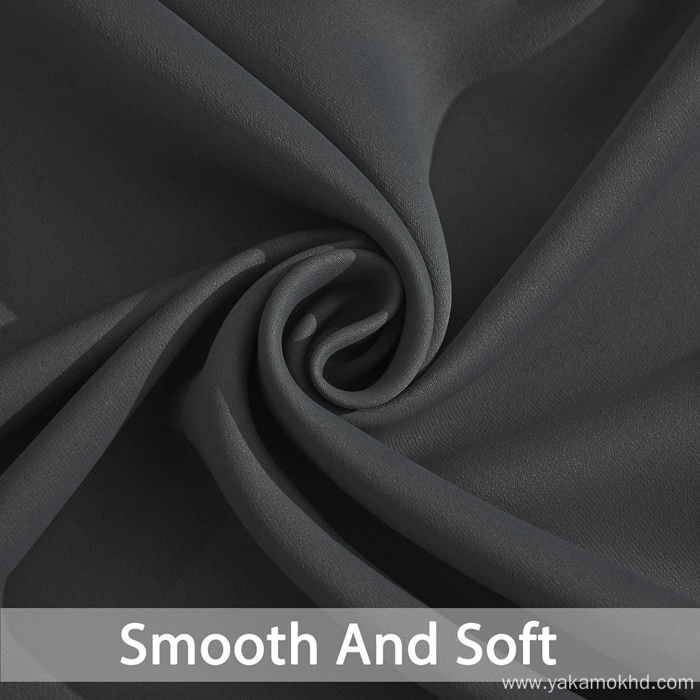 Dark Grey Sliding Door Curtains